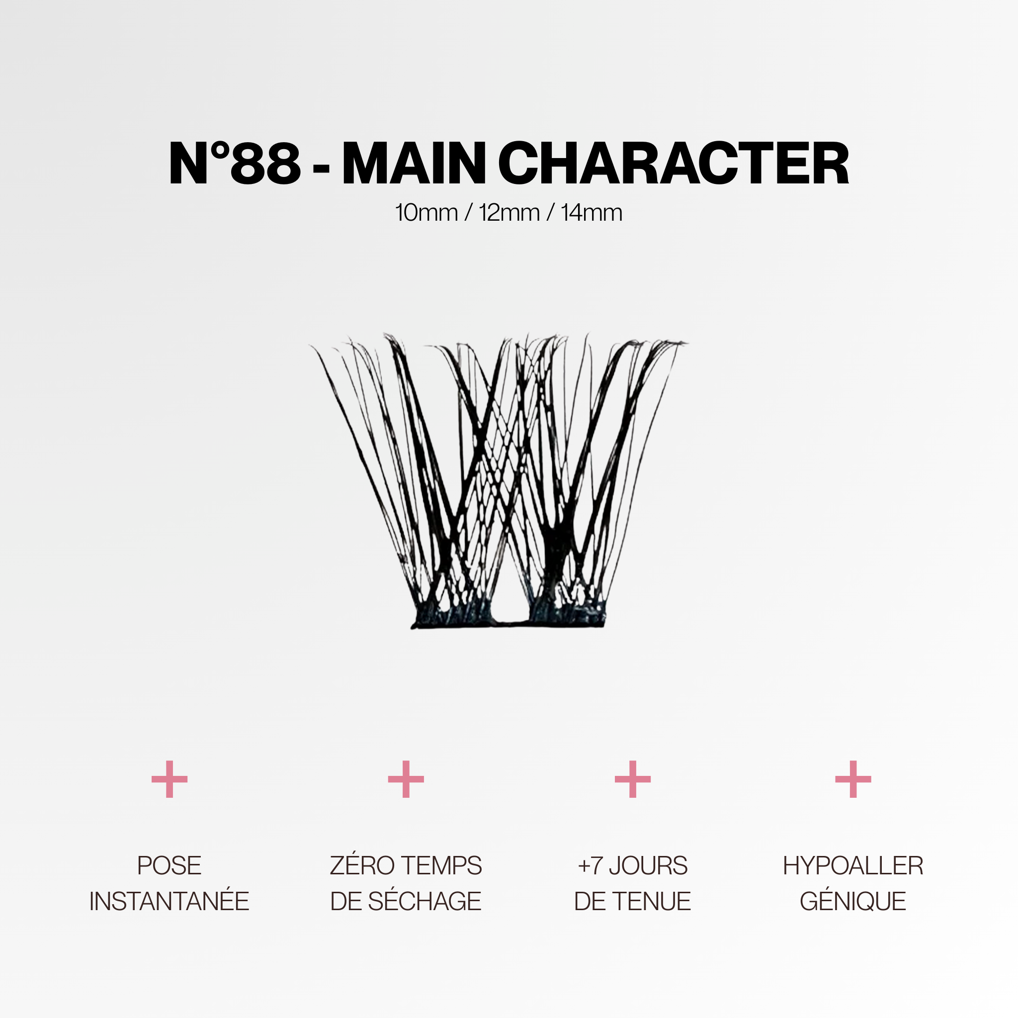 N°88 Main Character｜Cils Press-On Premium
